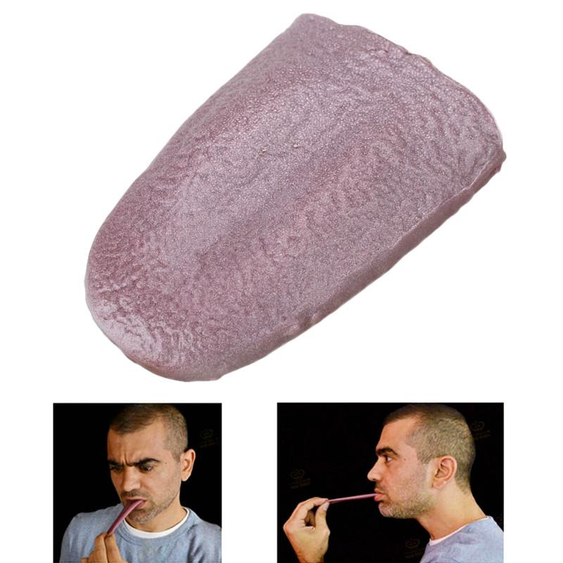 Horror Funny Tricks Whole Person False Simulation Rubber Tongue Decompression Toy Halloween Prank Silicone