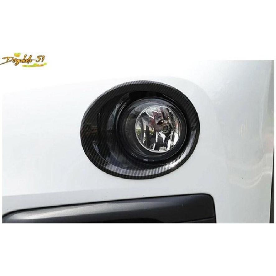 2×Carbon Fiber ABS Front Fog Light Lamp Cover Trim Fits For BMW X1 F48 2016-