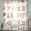 Country Style Farm Animal Cow Chicken Sheep Pig Sheer Curtains for Living Room Modern Bedroom Voile Tulle Curtain Window Drapes