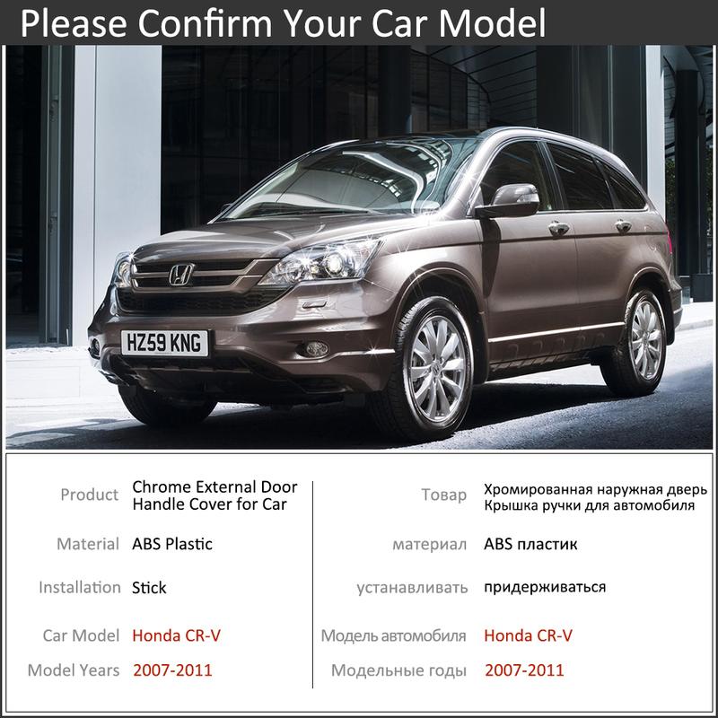 Chrome Car Door Handle Cover for Honda CR-V CRV CR V 2007~2011 Luxury Covering Trim Set Exterior Accessories 2006 2008 2009 2010
