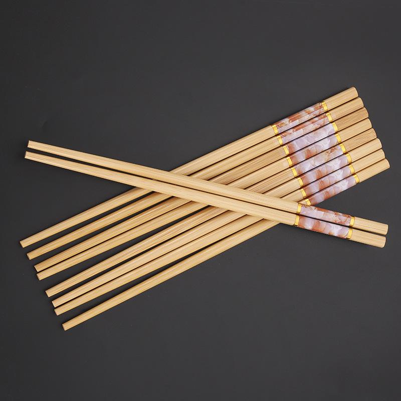 Premium Natural Bamboo Chopsticks: Non-slip, Mildew-Resistant, High-Temperature Tolerant, Unpainted and Ideal for Home.