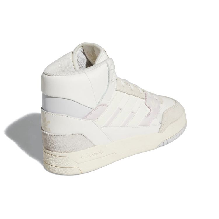 Adidas Originals Drop Step Se Leather Non-Slip Durable High-Top Skate Shoes Women Skate Shoes White Gray HR1418