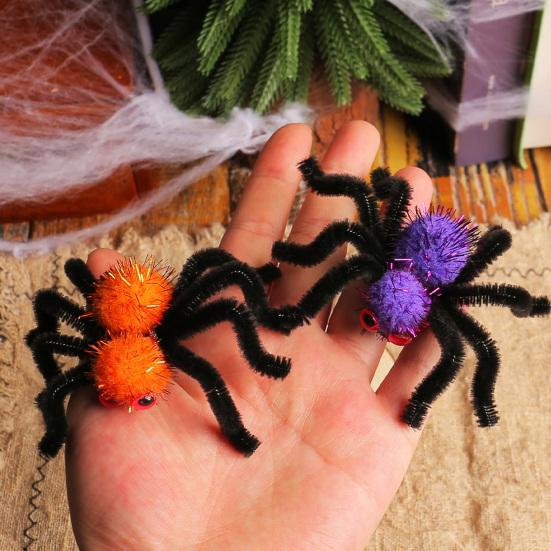 Halloween Spider Hair Clip for Kids Adults Furry Spider Hair Accessories for Halloween Parties Masquerades Cosplay Events Costume