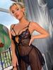 Sexy Women's Underwear Large Size Lace Transparent Ruffled Robe Transparent Babydoll Underwear Evening Dress Erotic Nightgown