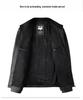 Men's Mid-Aged PU Leather Stand-Up Collar Jacket for Spring & Autumn