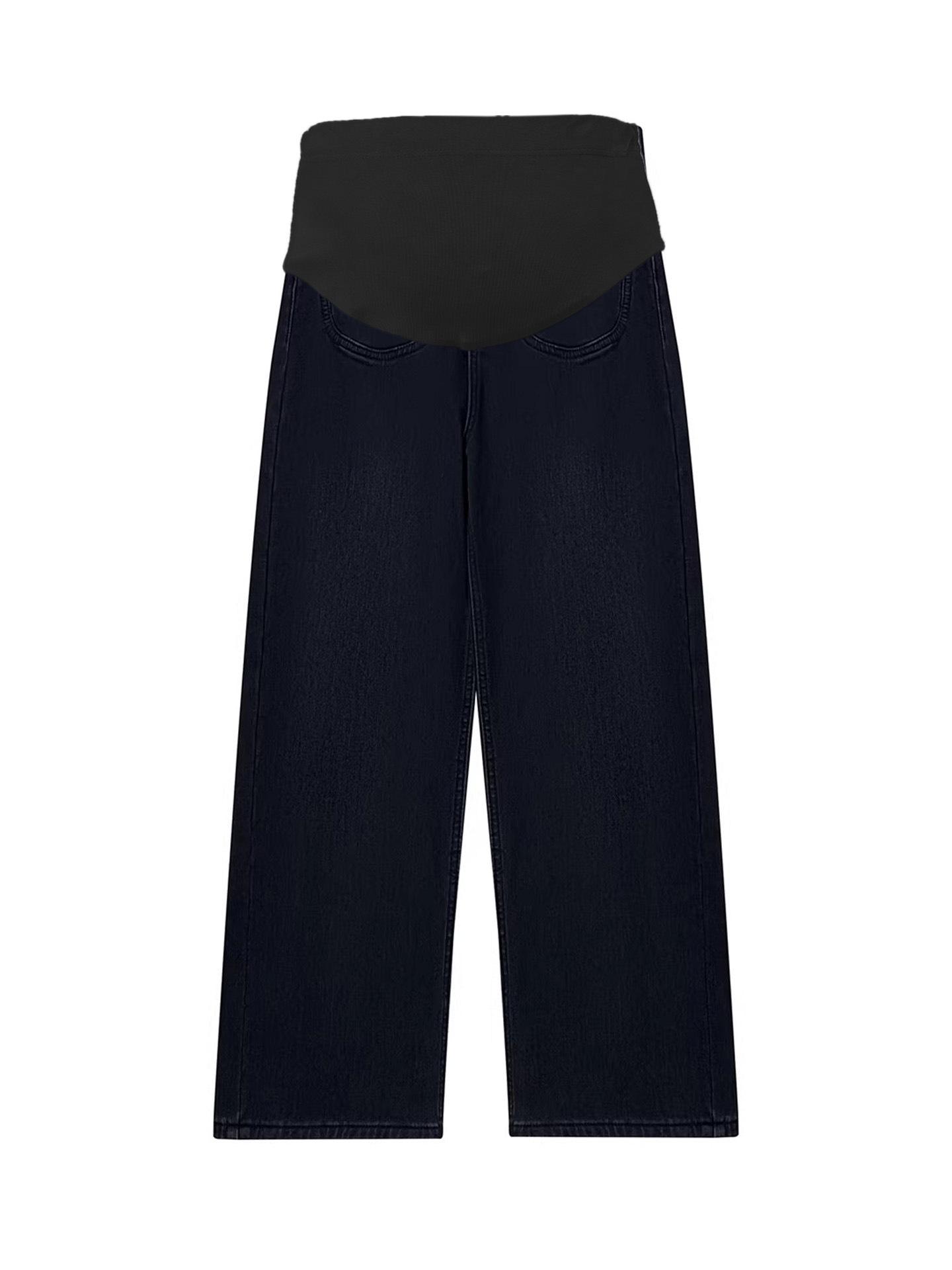 

Women s High Waist Black Maternity Straight-Leg Jeans - Plus Size, Spring 2026 Collection 2X Large
