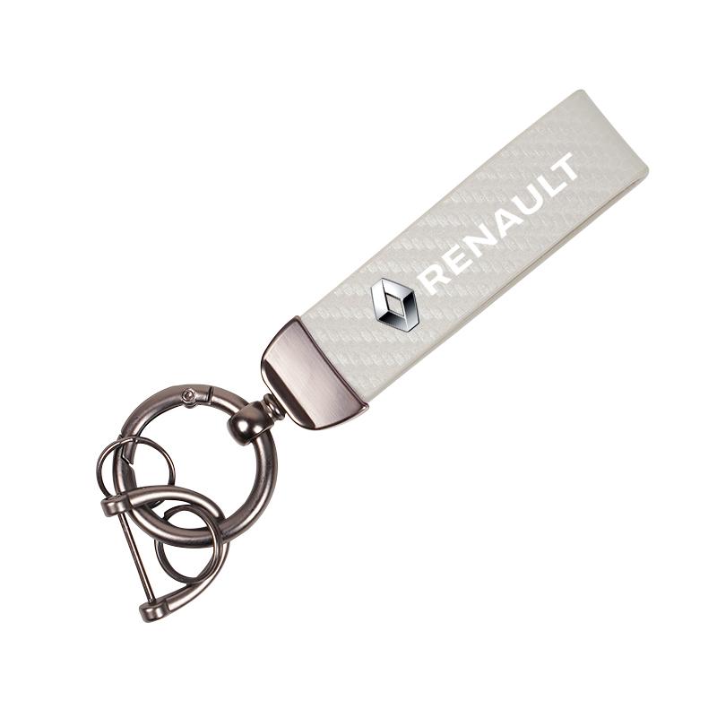 Für Renault 2026 Neue Radkappen 1 Stück Kohlefaser Leder Auto Schlüsselanhänger Schlüsselring Kette Für Renault Clio Kadjar Koleos Megane Espace