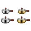 Multifunctional Stainless Sauce Pan with Clear Glass Lid Nonstick Coffee Butter Warmer for All Stove Types