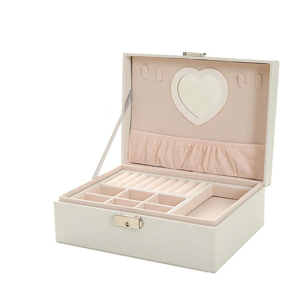 Dustproof Double Layer Jewelry Box Large Capacity Cosmetics Box Jewelry Storage Box  Bracelets