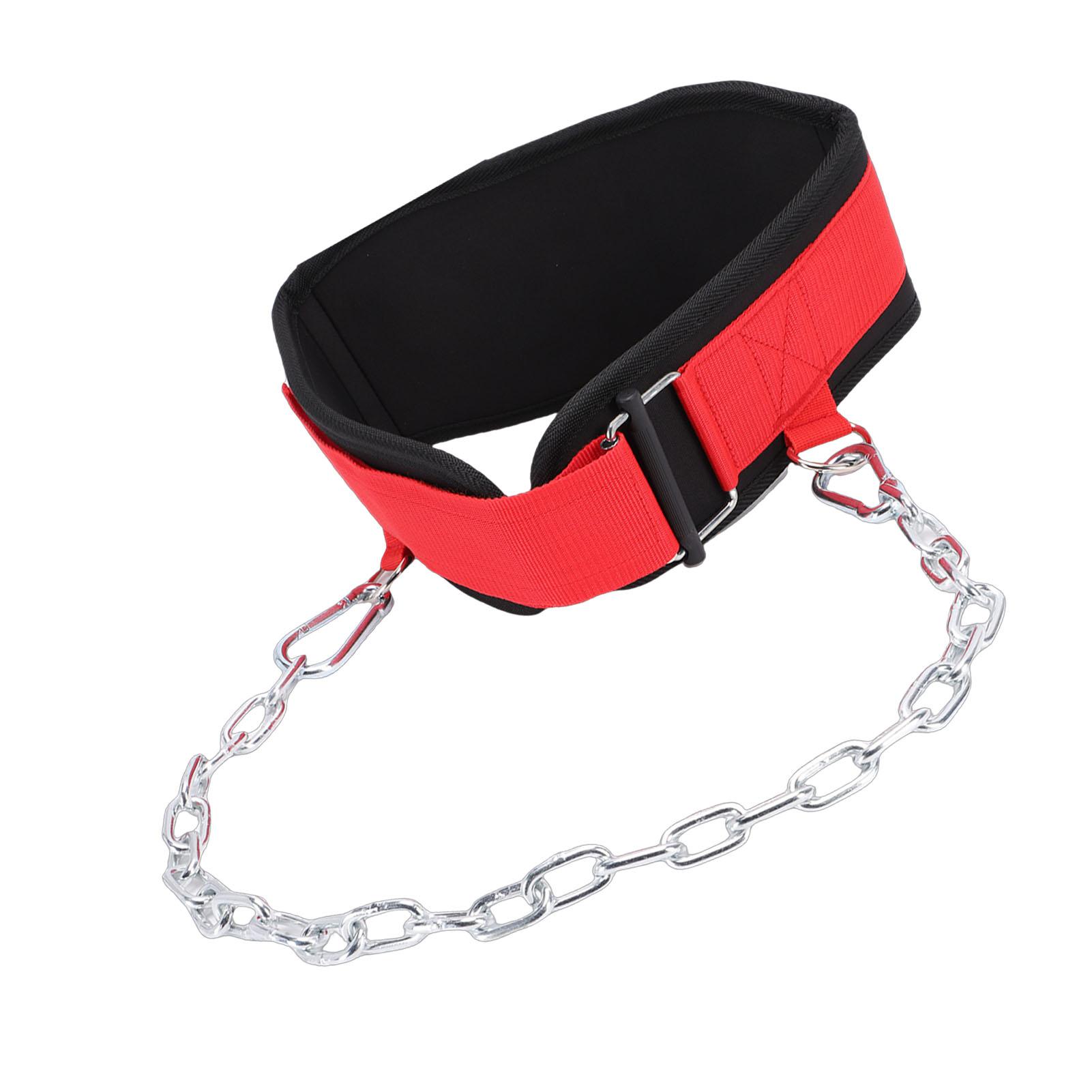 Weighted Pull Up Belt Skin Friendly Breathable Ergonomic Comfortable Dip Belt with Chain for Workout