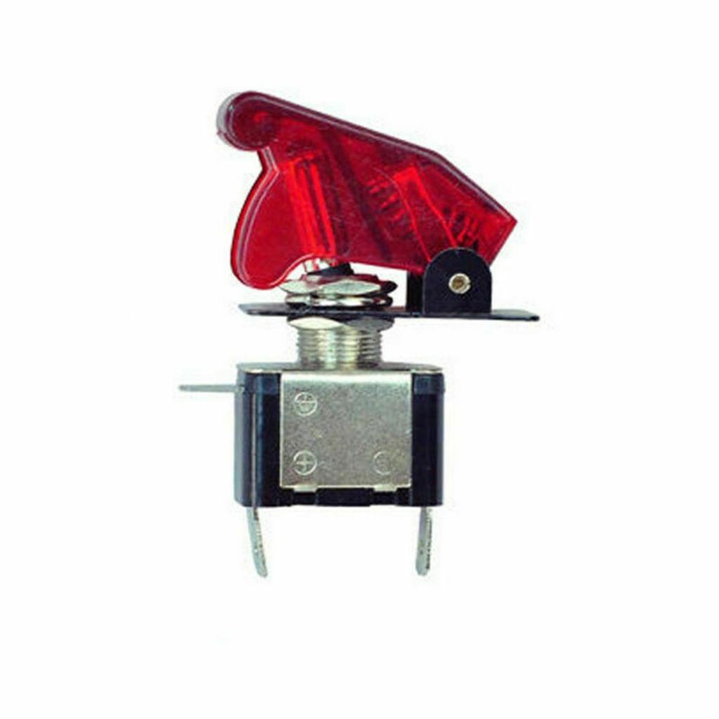 5Pcs 12V 20A Red Cover LED Light Rocker Toggle Switch SPST ON/OFF Car Truck Boat