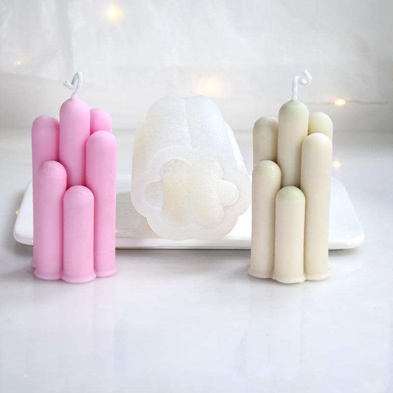 7 Irregular Cylindrical Silicone Moulds DIY Scented Candle Shapes Making Furniture Decoration Silicone Moulds