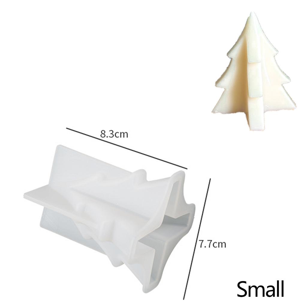 3D Christmas Tree Silicone Mold DIY Handmade Christmas Ornament Aromath Soap Epoxy Resin Plaster Craft Molds Home Festival Decor