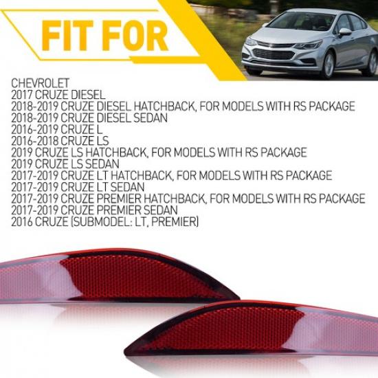 Bumper Reflector For 2016- Cruze Chevrolet Rear Passenger Driver Side New