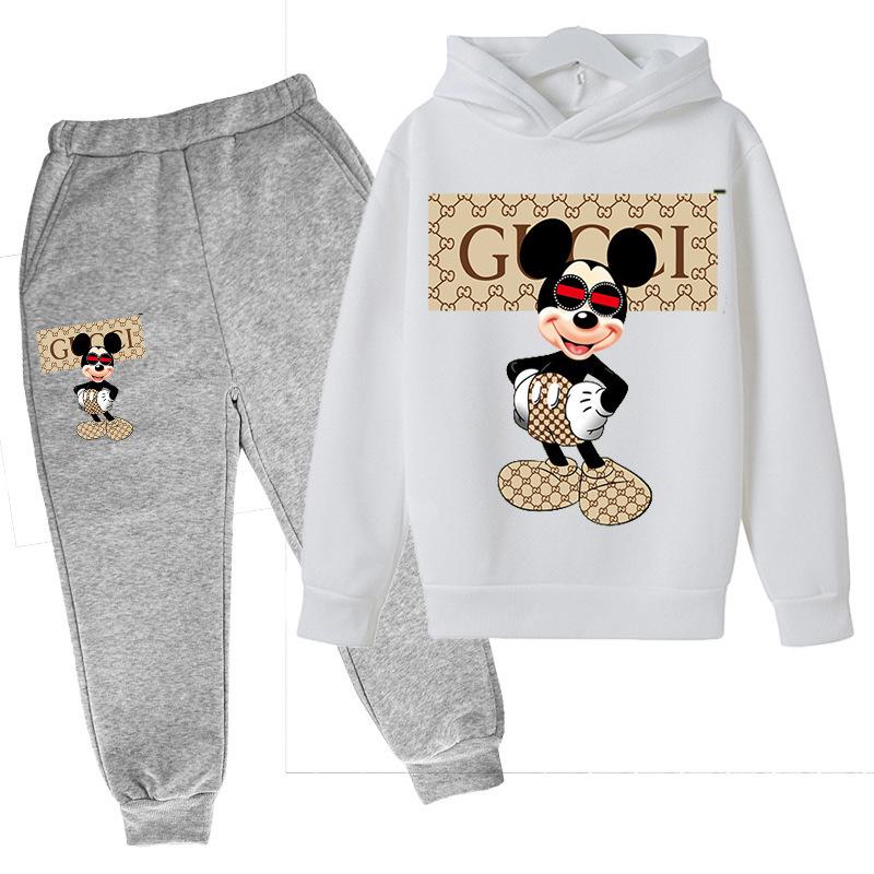 Disney Authentic Mickey Mouse Hoodie & Sweatpants - 2025 Kids' Casual New Year Outfit
