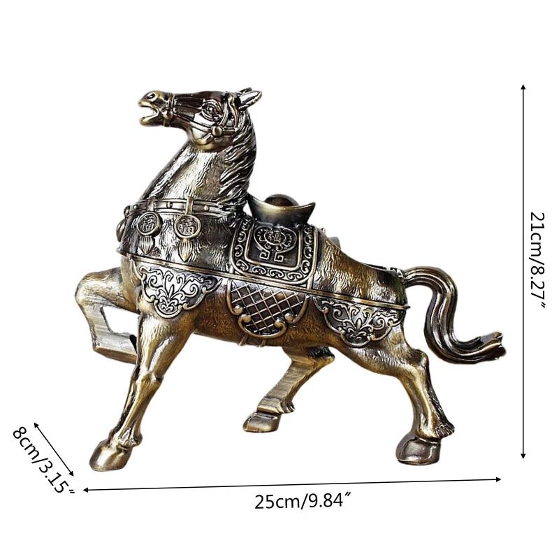 Vintage Horse Shape Ashtray Household Retro Cool Ashtrays Patio Desktop Decor Fashionable Birthday Gifts for Smokers