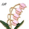 Artistic Floral Badge Flower Brooch Pin for Women Golden Plated Lapel Decorative Pin Retro Blossom Jewelry Daily Wear Parties Plant Theme