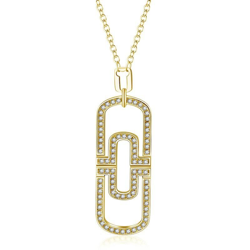 New Year's New Hollow Paperclip Long Women's Clavicle Chain Fashion Clothes Pendant Necklace