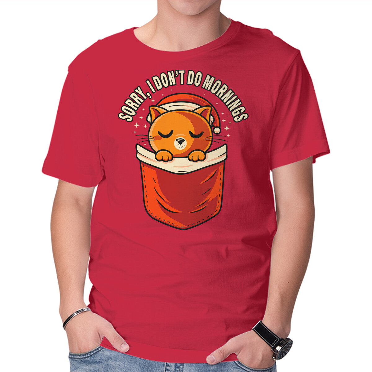 Unisex Crew Neck T-Shirt I Don’t Do Mornings Graphic Short Sleeve Casual Tee XXL
