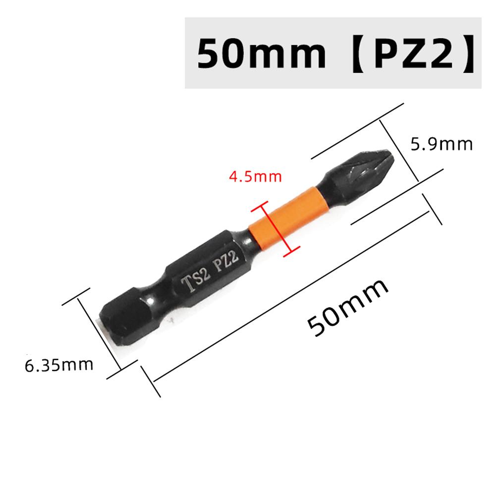 1PCS Screwdriver Bit For PH1 PH2 PH3 PHZ1 For PZ2 PZ3 Hexagonal Handle Anti Skid Screwdriver Woodworking Cross Screwdriver Tool