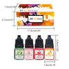 Epoxy Resin Pigment 24 Colors Transparent Non Toxic UV Epoxy Resin Dye Liquid Resin Coloring Jewelry Making 0.17oz Each