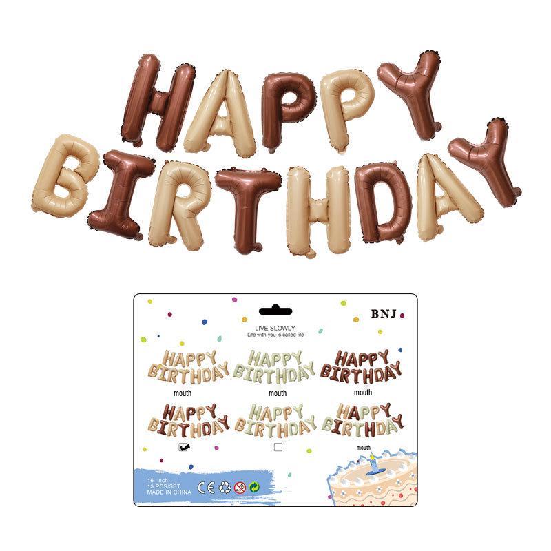 16-Inch English Letter Foil Balloon for Kids' Birthday Party Decor