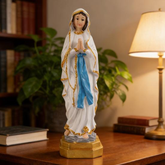 Statuie Fecioară Maria Îndurerată, Doamna Noastră a Harului, Figurină Sculptură din Rășină, Ornament Decorativ pentru Cameră de Rugăciune Religioasă, Cadouri Creștine Catolice