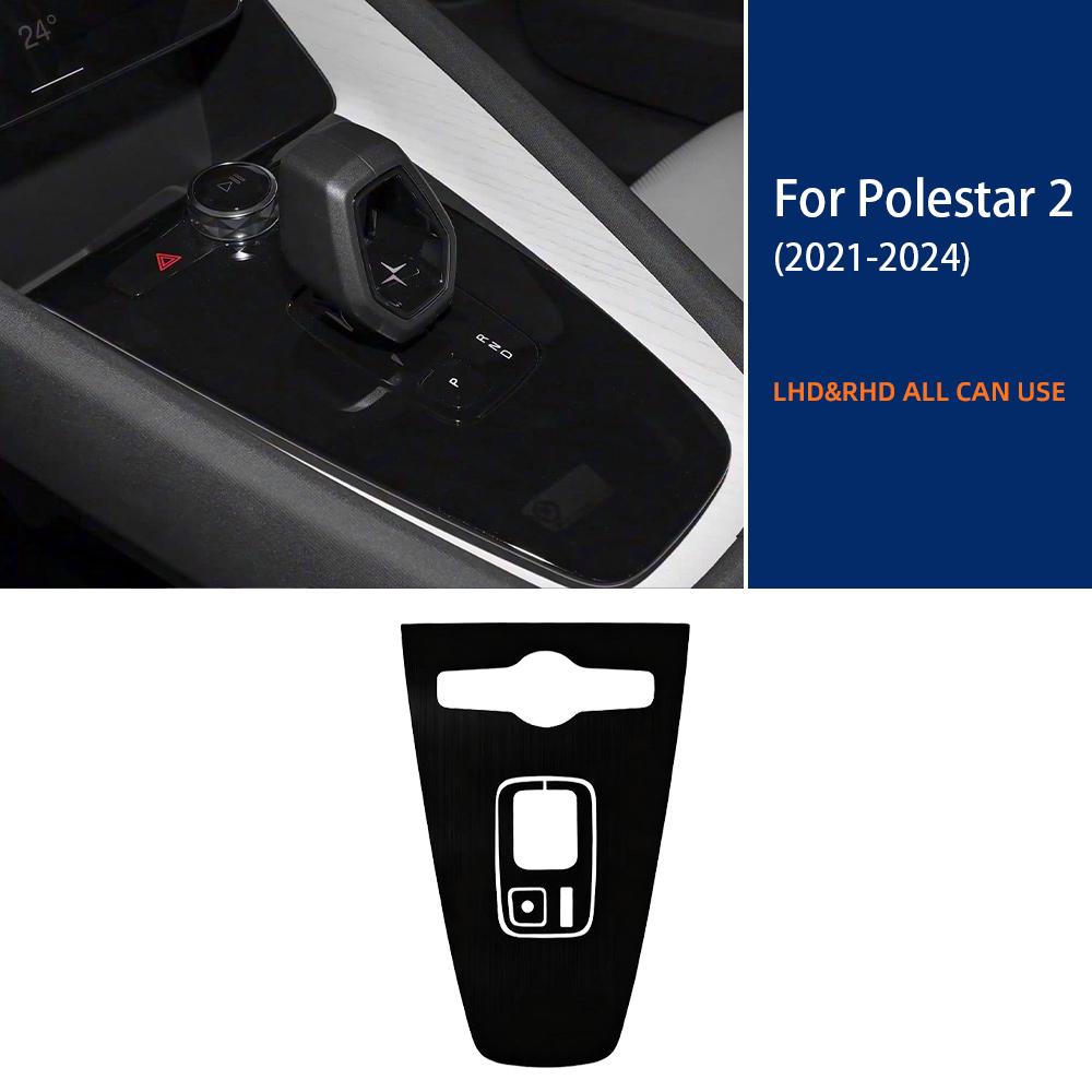 

Накладка на коробку переключения передач автомобиля Внутренняя пленка LHD RHD для Polestar 2 -2024 ПЭТ наклейка Глянцевый черный Текстура карбона Защита от царапин glossy black