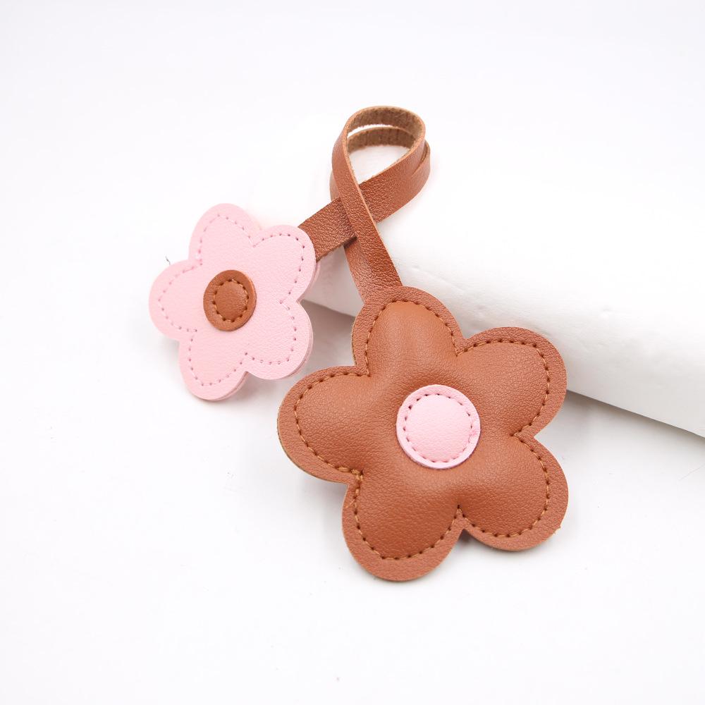 Fresh Cherry Blossom Leather Handbag and Mobile Phone Pendant Accessory