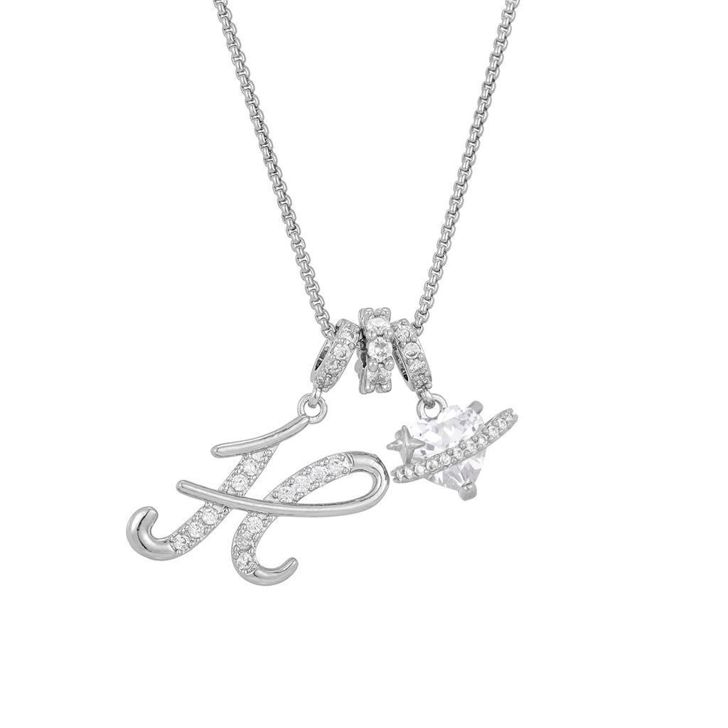 Cross-border necklace dopamine 26 English letter necklace girl light luxury niche high-end Amazon pendant jewelry