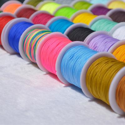 0.8mm * 20m 1 rolka wysokiej jakości sznurek nylonowy nici DIY bransoletki naszyjnik biżuteria akcesoria