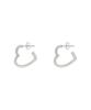 Jyddm 925 Heart Clutch Ring Earrings