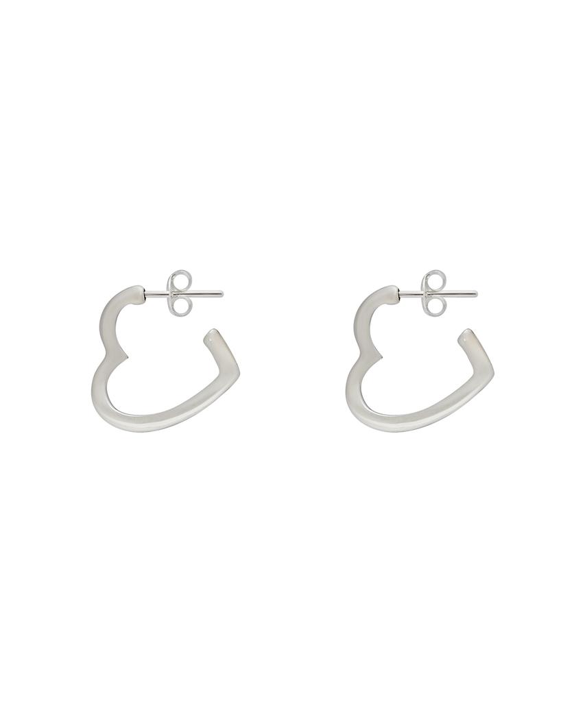 Jyddm 925 Heart Clutch Ring Earrings