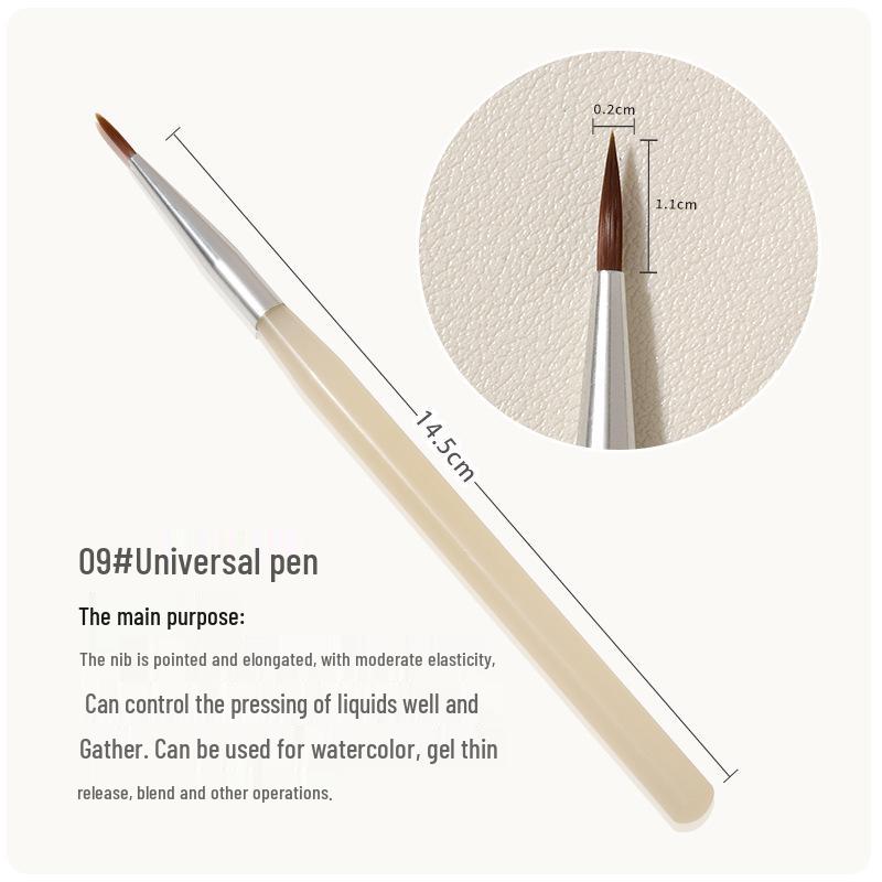 Nail Art Pen for Line Drawing, French Ombre, Gradient, Dotting, and Floral Designs – Light Therapy Tool Brush