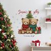 Christmas Cartoon Bear Christmas Tree Stickers, Christmas Room Decoration Wall Stickers