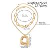 Ingemark Hip Hop Large Geometric Pendant Choker Necklace for Women Hyperbole Chunky Metal Chain Grunge Jewelry Steampunk Men
