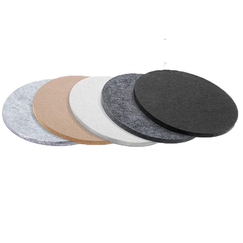 Felt Coaster Set: Thick Non-Woven Fabric, Water Absorbent, Heat Insulating, Customizable Logo.
