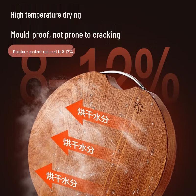 MAXCOOK Ebony Wood Round Cutting Board