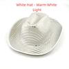Pearlescent Finish LED Cowboy Hat Luminous Design Glowing Hat Cowgirl Hat  Carnival Party