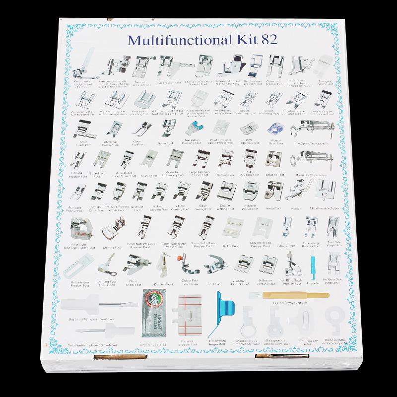 Multifunctional Sewing Machine Presser Foot Set: 32, 42, 48, 52, 62, 72 Pcs