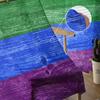 Lgbt Pride Rainbow Wood Sheer Curtains for Living Room Decoration Window Curtains for Kitchen Tulle Voile Organza Curtains