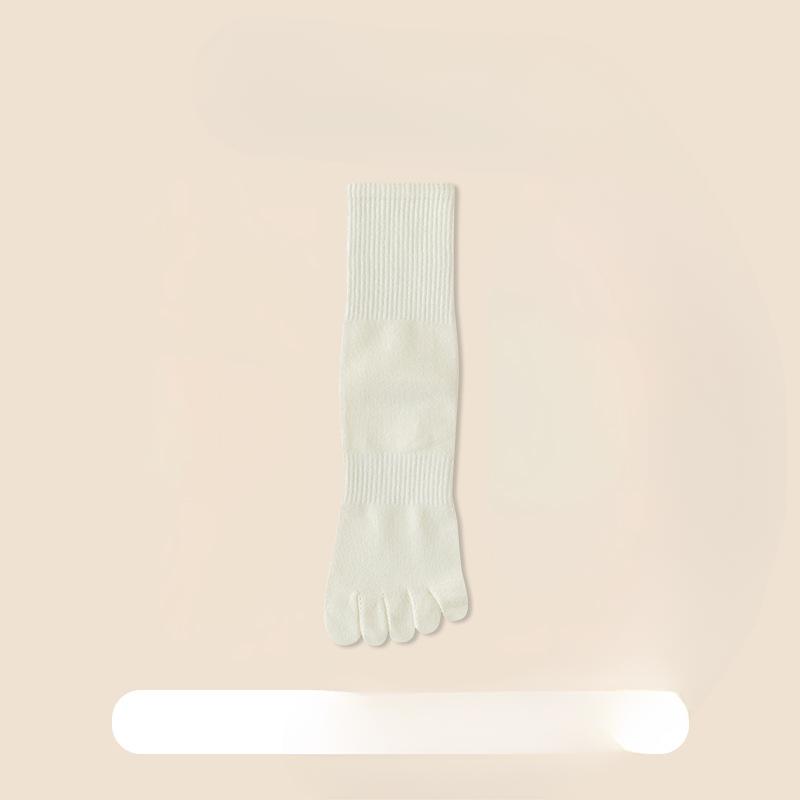 Fünf-Zehen-Socken für Herren, Wadenlange Baumwollsocken für Herbst und Winter, Schweißabsorbierende lange Socken für Sport, Wadenlange Zehensocken