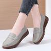 Weiche Mokassins für Damen zum Hineinschlüpfen, lässig, elegant, für den Sommer, atmungsaktives Leder, schwarze Mokassin-Schuhe