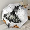 1pc Witch Pumpkin Pattern Umbrella Design Automatic Opening and Closing Umbrella, High-quality Travel Umbrella, Lightweight and Portable, -53