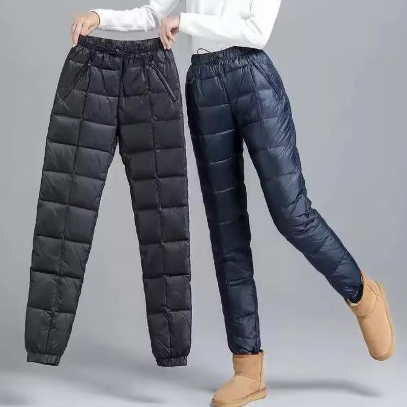 Damen Casual Hosen Übergröße Warm Winter Jogginghose Winddicht Elastisch Hohe Taille Sweatpants Schnee Kleidung