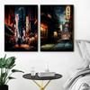 Pop Neon Vaporwave Japan Tokyo City Night Street Scenery Posters Abstract Wall Art Canvas Painting Print Room Home Decor Cuadros