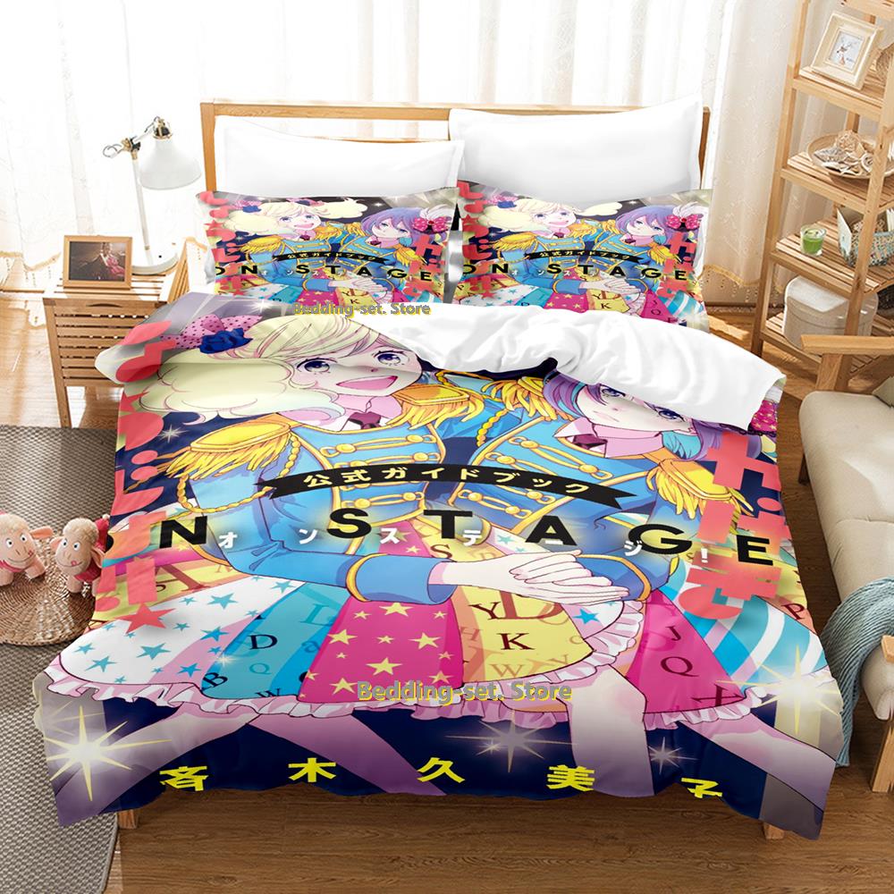 Comforter New Kageki Shojo Bedding Set Single Twin Full Queen King Size Bed Set Adult Kid Bedroom s 3D Anime Bed