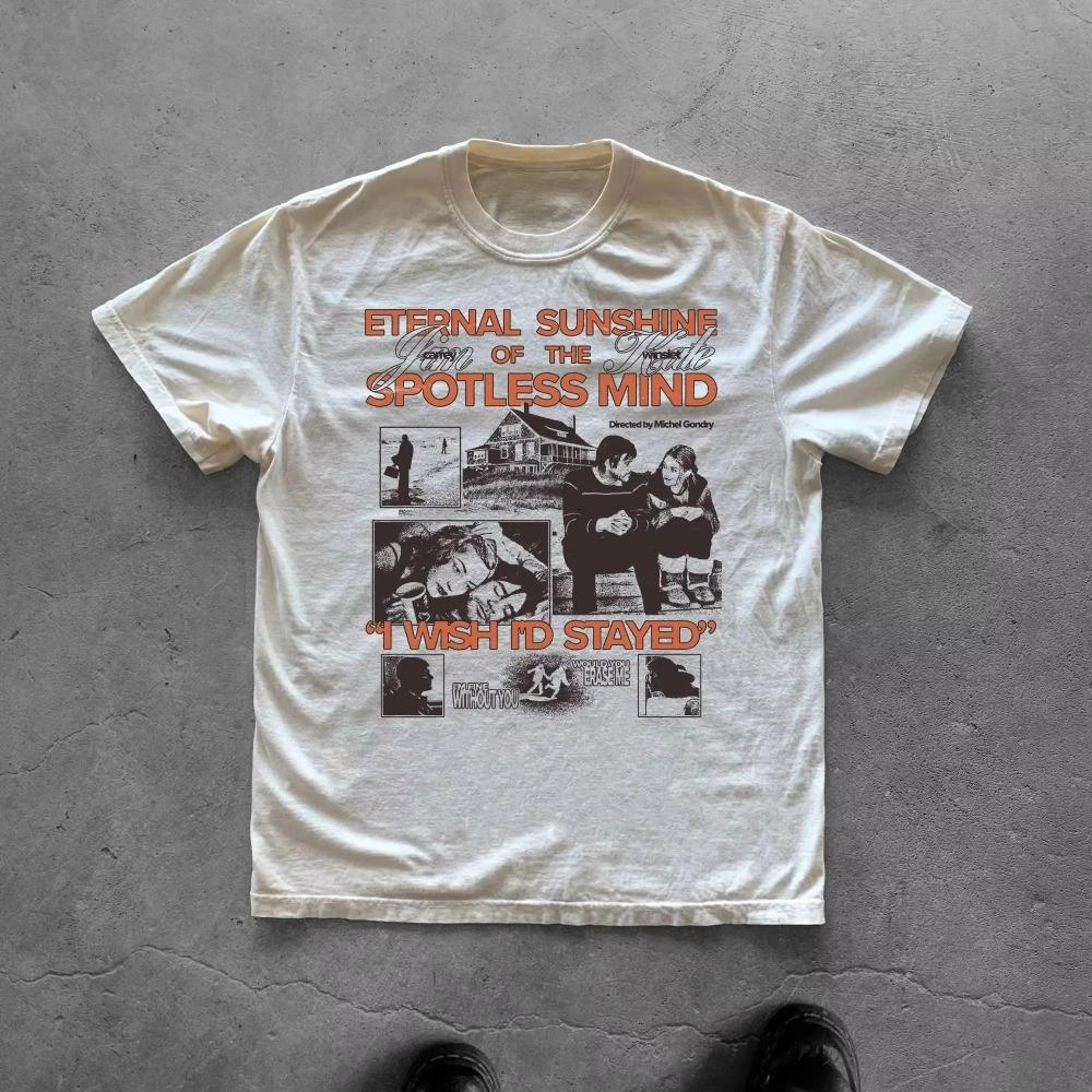 

90s Retro T-shirt, Eternal Sunshine of Beautiful Soul, Movie T-shirt, Summer New Casual Suitable for Both Men and Women S разноцветный