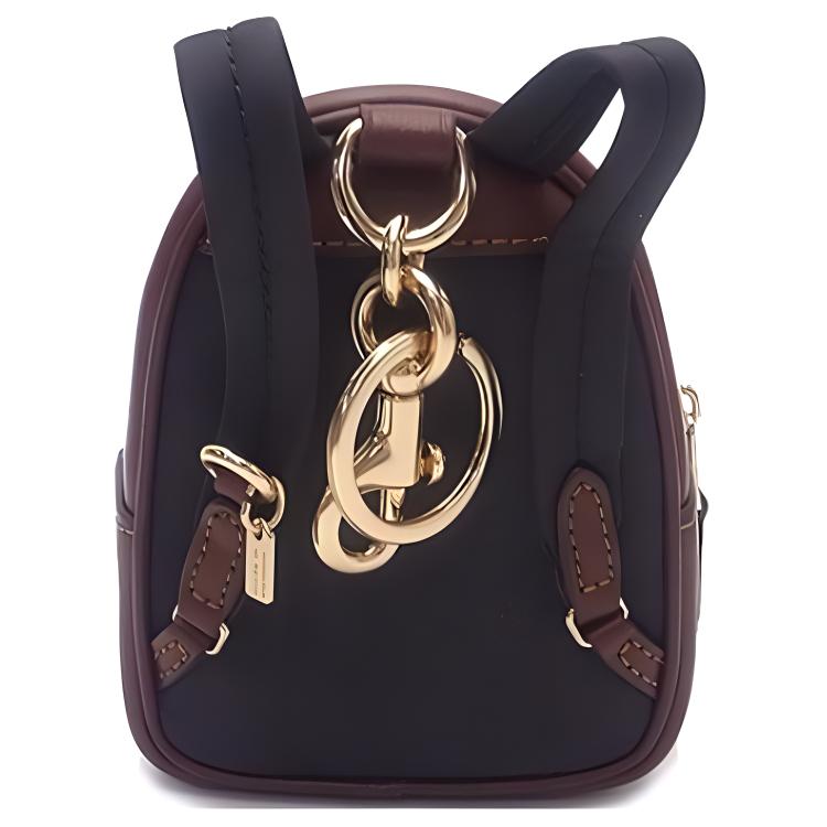 New COACH Coated Canvas Bag Charm Bag Merch Mini Women's Tan CX066-IMXHE