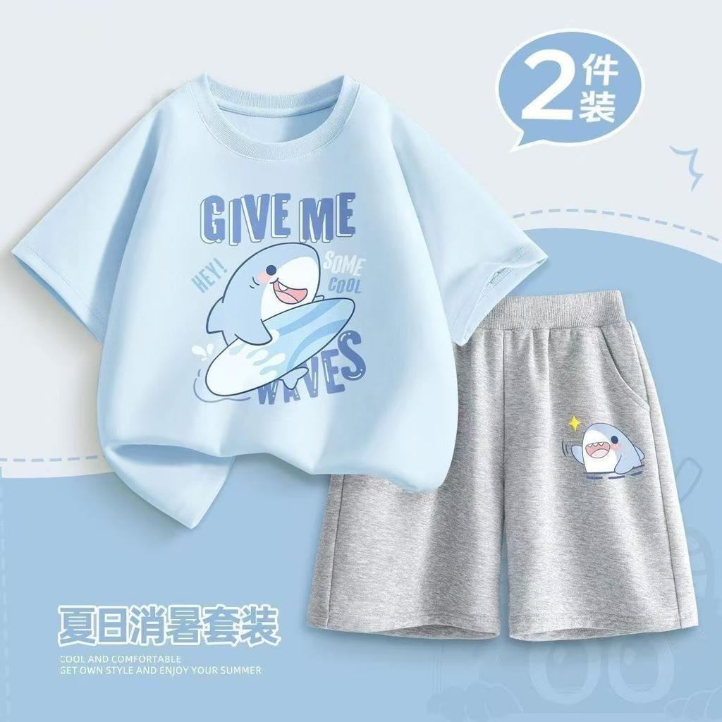 Summer Baby Girl Boy Clothes Set Children Bear Cartoon Printing T-shirt and Short 2 Pieces Suit Kid Shorts Sleeve Tracksuit